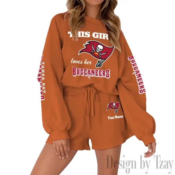 Tampa Bay Buccaneers Limited Edition Women Sweatshirt and Shorts New 2025 AMCWSWS00120 - Image 2