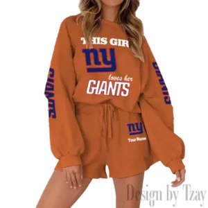 New York Giants Limited Edition Women Sweatshirt and Shorts New 2025 AMCWSWS00038