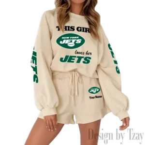 New York Jets Limited Edition Women Sweatshirt and Shorts New 2025 AMCWSWS00012