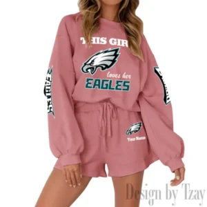 Philadelphia Eagles Limited Edition Women Sweatshirt and Shorts New 2025 AMCWSWS00104