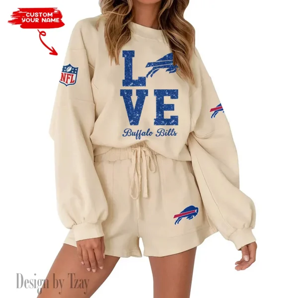Buffalo Bills Limited Edition Women Sweatshirt and Shorts New 2025 AMCWSWS00013