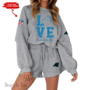 Carolina Panthers Limited Edition Women Sweatshirt and Shorts New 2025 AMCWSWS00076