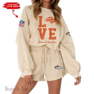 Denver Broncos Limited Edition Women Sweatshirt and Shorts New 2025 AMCWSWS00030