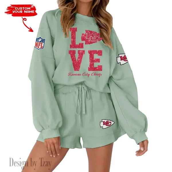 Kansas City Chiefs Limited Edition Women Sweatshirt and Shorts New 2025 AMCWSWS00096 - Image 5