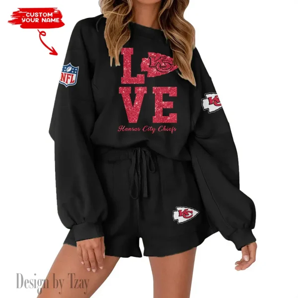 Kansas City Chiefs Limited Edition Women Sweatshirt and Shorts New 2025 AMCWSWS00096 - Image 7