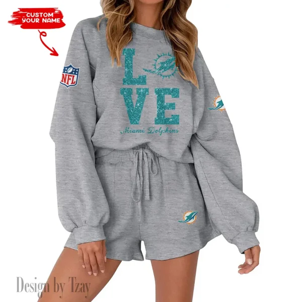 Miami Dolphins Limited Edition Women Sweatshirt and Shorts New 2025 AMCWSWS00031 - Image 4