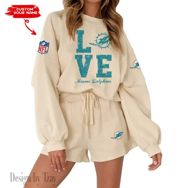 Miami Dolphins Limited Edition Women Sweatshirt and Shorts New 2025 AMCWSWS00031 - Image 6