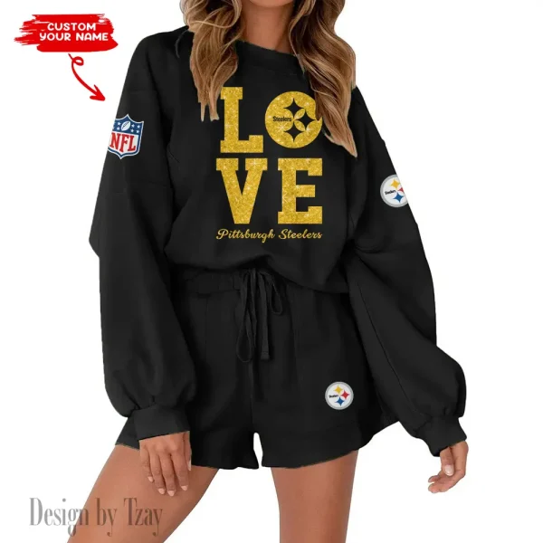 Pittsburgh Steelers Limited Edition Women Sweatshirt and Shorts New 2025 AMCWSWS00107
