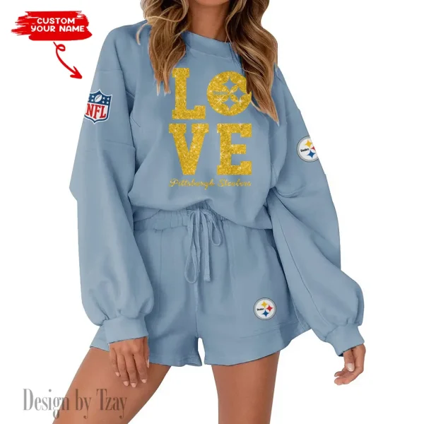 Pittsburgh Steelers Limited Edition Women Sweatshirt and Shorts New 2025 AMCWSWS00107 - Image 5