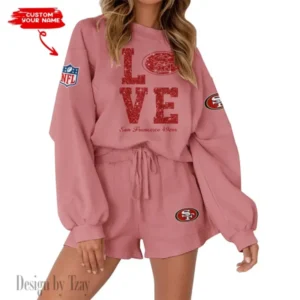 San Francisco 49ers Limited Edition Women Sweatshirt and Shorts New 2025 AMCWSWS00108