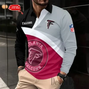 Atlanta Falcons Personalized Long Sleeve Polo Shirt New 2025 AMCLSPS0218