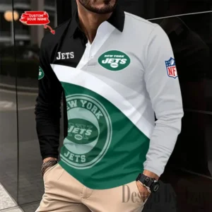 New York Jets Personalized Long Sleeve Polo Shirt New 2025 AMCLSPS0203