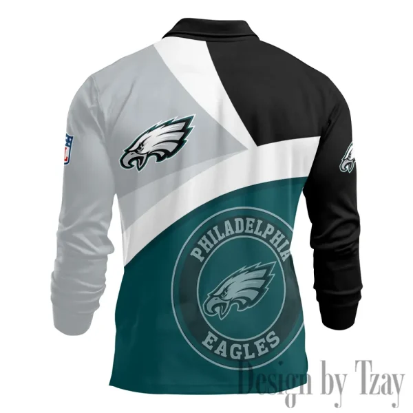 Philadelphia Eagles Personalized Long Sleeve Polo Shirt New 2025 AMCLSPS0249 - Image 3
