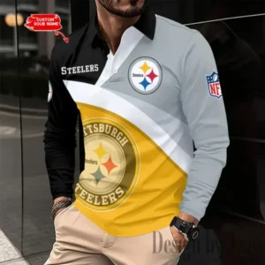 Pittsburgh Steelers Personalized Long Sleeve Polo Shirt New 2025 AMCLSPS0250