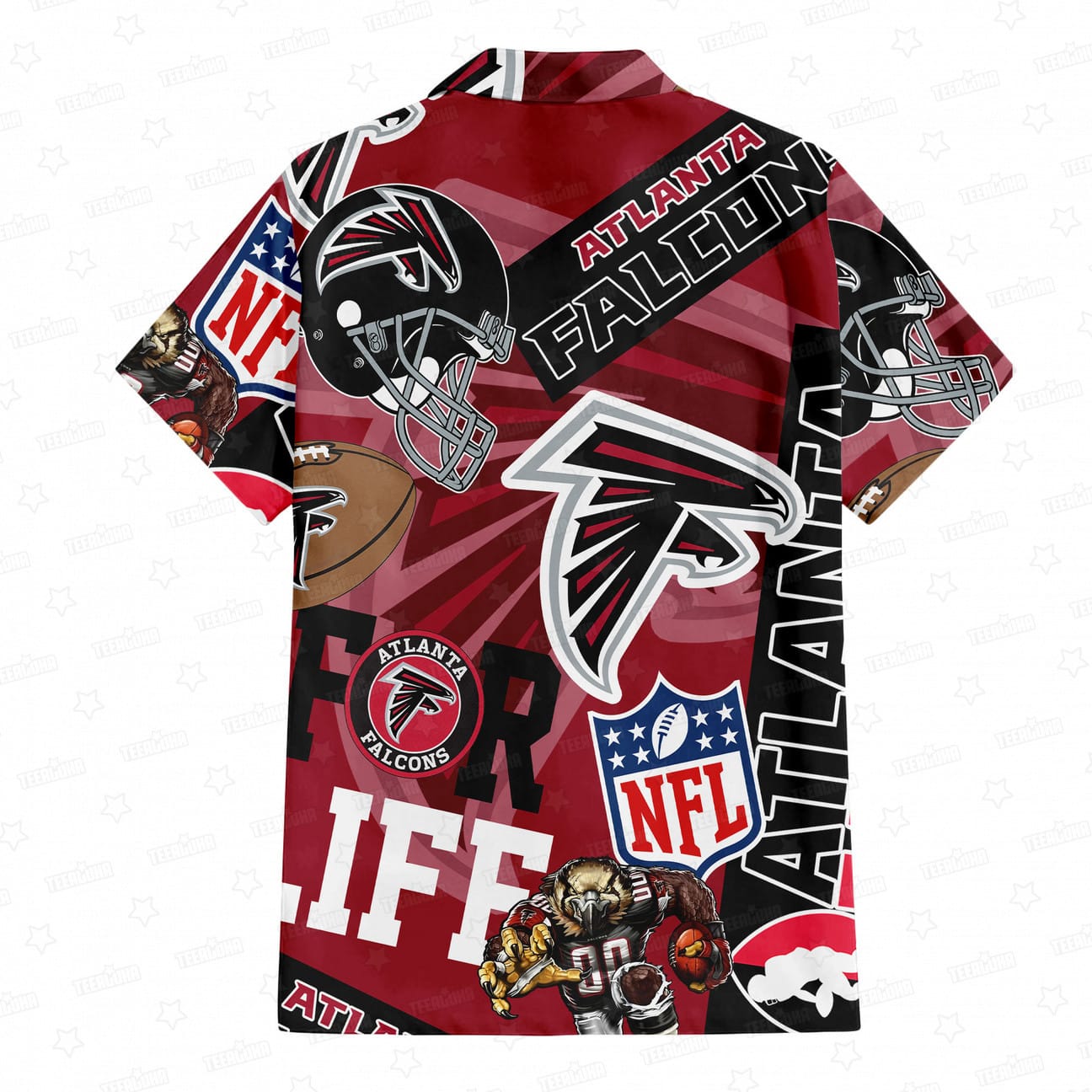 Atlanta Falcons Custom Limited Edition For Life Hawaiian Shirt and Shorts AMCHWSS000253 - Image 2