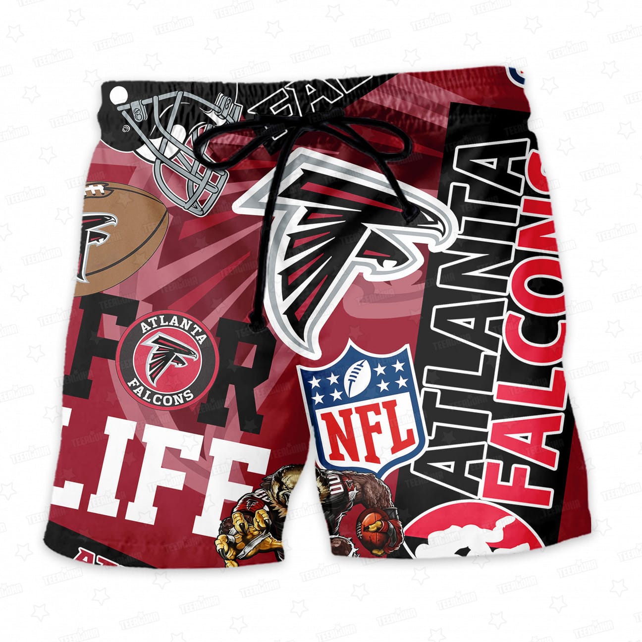 Atlanta Falcons Custom Limited Edition For Life Hawaiian Shirt and Shorts AMCHWSS000253 - Image 4