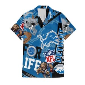 Detroit Lions Custom Limited Edition For Life Hawaiian Shirt and Shorts AMCHWSS000261