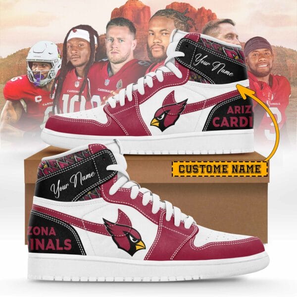 Arizona Cardinals Limited Edition High AJ1 Shoes with Custom Name AMCAJ1SEW000002