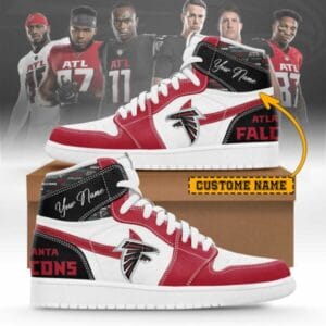 Atlanta Falcons Limited Edition High AJ1 Shoes with Custom Name AMCAJ1SEW000003