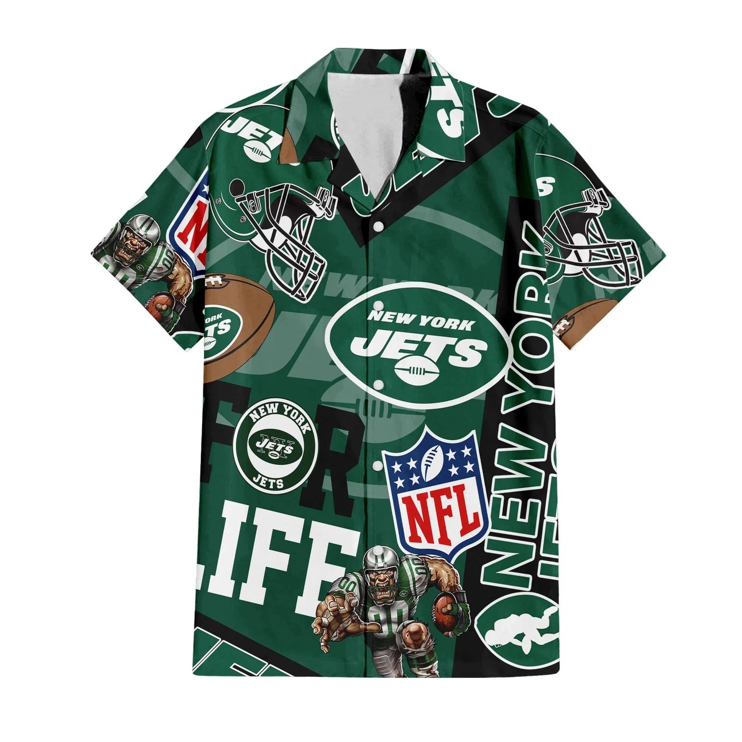 New York Jets Custom Limited Edition For Life Hawaiian Shirt and Shorts AMCHWSS000248