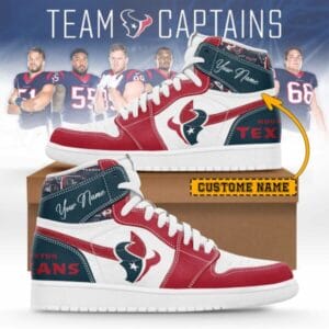 Houston Texans Limited Edition High AJ1 Shoes with Custom Name AMCAJ1SEW000014
