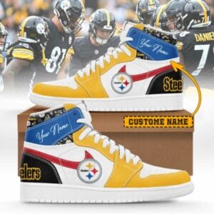 Pittsburgh Steelers Limited Edition High AJ1 Shoes with Custom Name AMCAJ1SEW000027