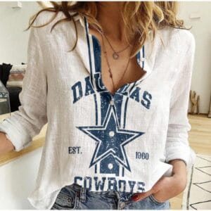 Dallas Cowboys Custom Any Name Linen Woman Shirt Hot Summer 2025 AMCCLG000238