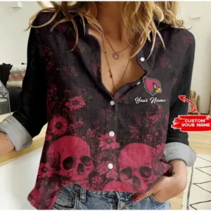Arizona Cardinals Custom Any Name Linen Woman Shirt Hot Summer 2025 AMCCLG000267