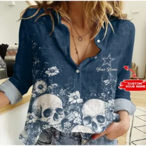 Dallas Cowboys Custom Any Name Linen Woman Shirt Hot Summer 2025 AMCCLG000245