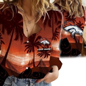Denver Broncos Custom Any Name Linen Woman Shirt Hot Summer 2025 AMCCLG000241