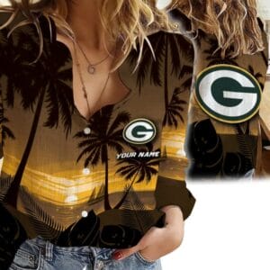 Green Bay Packers Custom Any Name Linen Woman Shirt Hot Summer 2025 AMCCLG000264