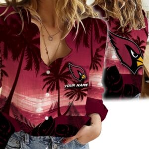 Arizona Cardinals Custom Any Name Linen Woman Shirt Hot Summer 2025 AMCCLG000262