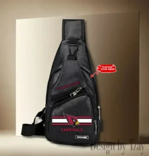 Arizona Cardinals Personalized Men Leather Sling Bag Custom Gift For Dad AMCACS000086