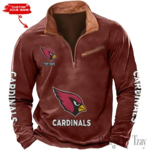 Arizona Cardinals New Long Sleeve Quarter Zip Sweatshirt Casual Daily Streetwear AMCCLG000055