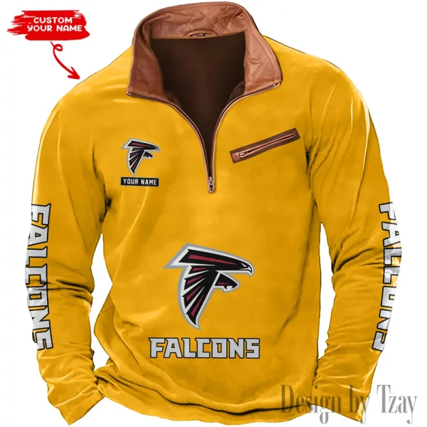 Atlanta Falcons New Long Sleeve Quarter Zip Sweatshirt Casual Daily Streetwear AMCCLG000028 - Image 3