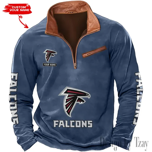 Atlanta Falcons New Long Sleeve Quarter Zip Sweatshirt Casual Daily Streetwear AMCCLG000028 - Image 4