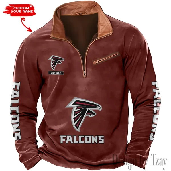 Atlanta Falcons New Long Sleeve Quarter Zip Sweatshirt Casual Daily Streetwear AMCCLG000028 - Image 6