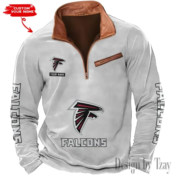 Atlanta Falcons New Long Sleeve Quarter Zip Sweatshirt Casual Daily Streetwear AMCCLG000028 - Image 7