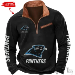 Carolina Panthers New Long Sleeve Quarter Zip Sweatshirt Casual Daily Streetwear AMCCLG000051