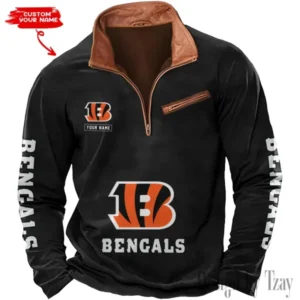 Cincinnati Bengals New Long Sleeve Quarter Zip Sweatshirt Casual Daily Streetwear AMCCLG000065