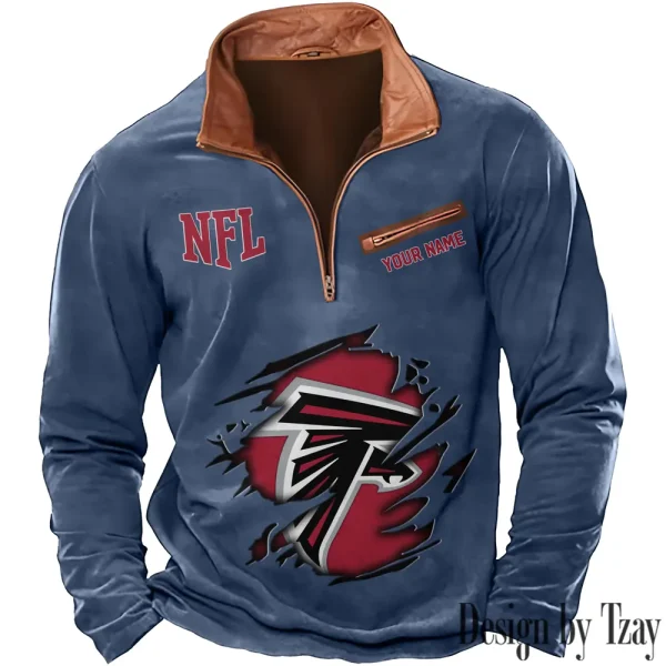 Atlanta Falcons New Long Sleeve Quarter Zip Sweatshirt Casual Daily Streetwear AMCCLG000027 - Image 4