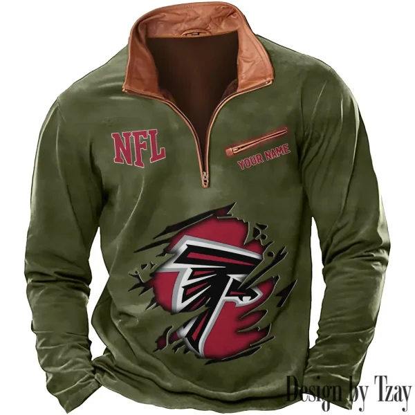 Atlanta Falcons New Long Sleeve Quarter Zip Sweatshirt Casual Daily Streetwear AMCCLG000027 - Image 5