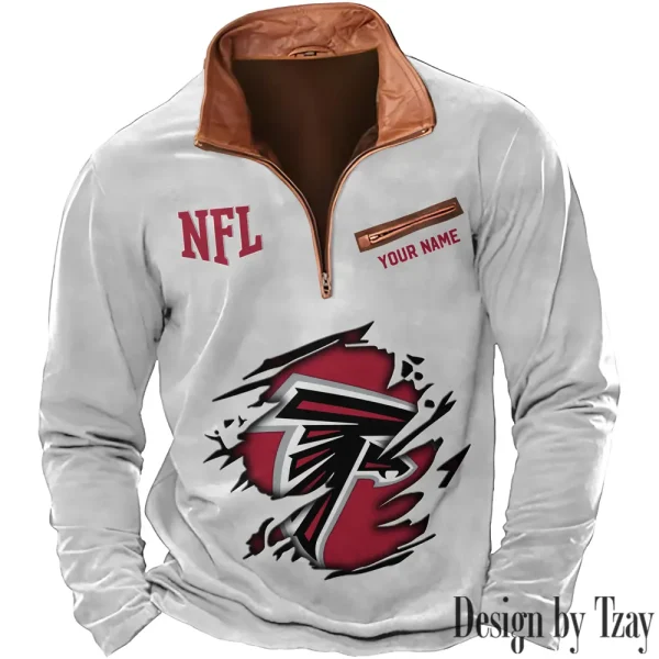 Atlanta Falcons New Long Sleeve Quarter Zip Sweatshirt Casual Daily Streetwear AMCCLG000027 - Image 6