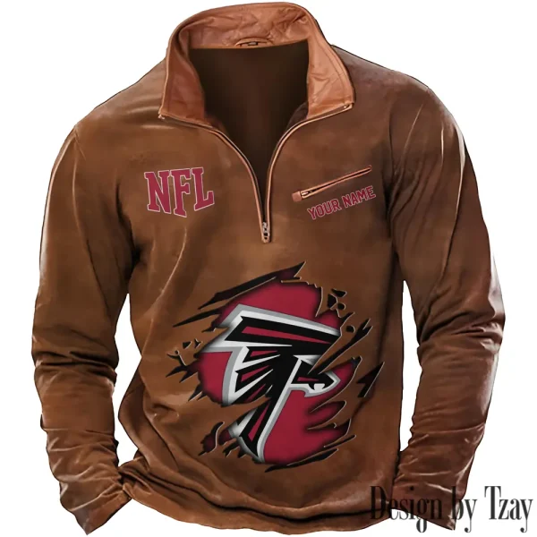Atlanta Falcons New Long Sleeve Quarter Zip Sweatshirt Casual Daily Streetwear AMCCLG000027 - Image 7