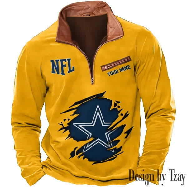Dallas Cowboys New Long Sleeve Quarter Zip Sweatshirt Casual Daily Streetwear AMCCLG000019 - Image 4