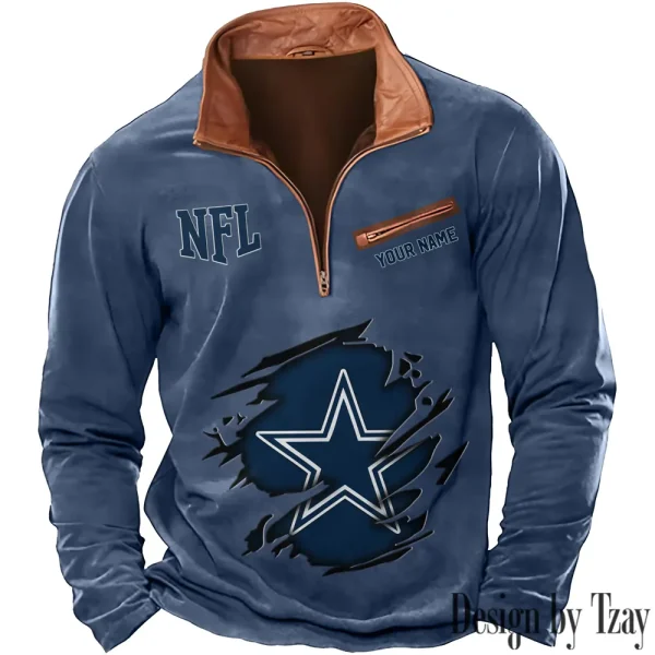 Dallas Cowboys New Long Sleeve Quarter Zip Sweatshirt Casual Daily Streetwear AMCCLG000019 - Image 5