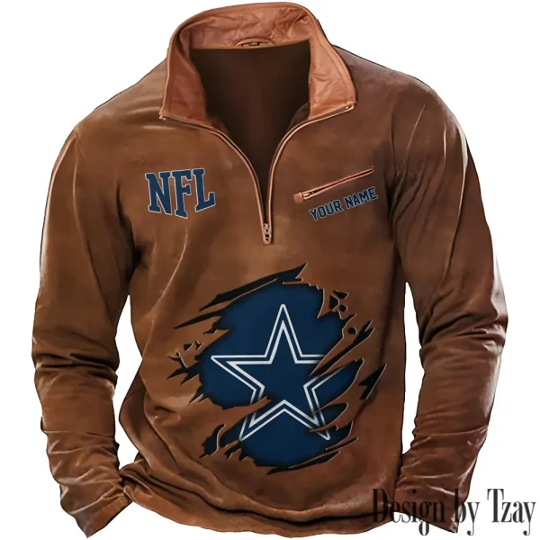 Dallas Cowboys New Long Sleeve Quarter Zip Sweatshirt Casual Daily Streetwear AMCCLG000019 - Image 7