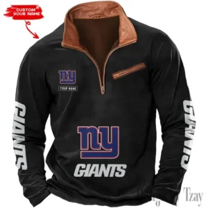 New York Giants New Long Sleeve Quarter Zip Sweatshirt Casual Daily Streetwear AMCCLG000030