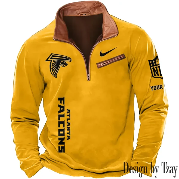 Atlanta Falcons New Long Sleeve Quarter Zip Sweatshirt Casual Daily Streetwear AMCCLG000025 - Image 3