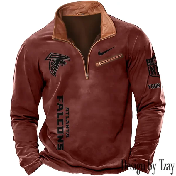 Atlanta Falcons New Long Sleeve Quarter Zip Sweatshirt Casual Daily Streetwear AMCCLG000025 - Image 4
